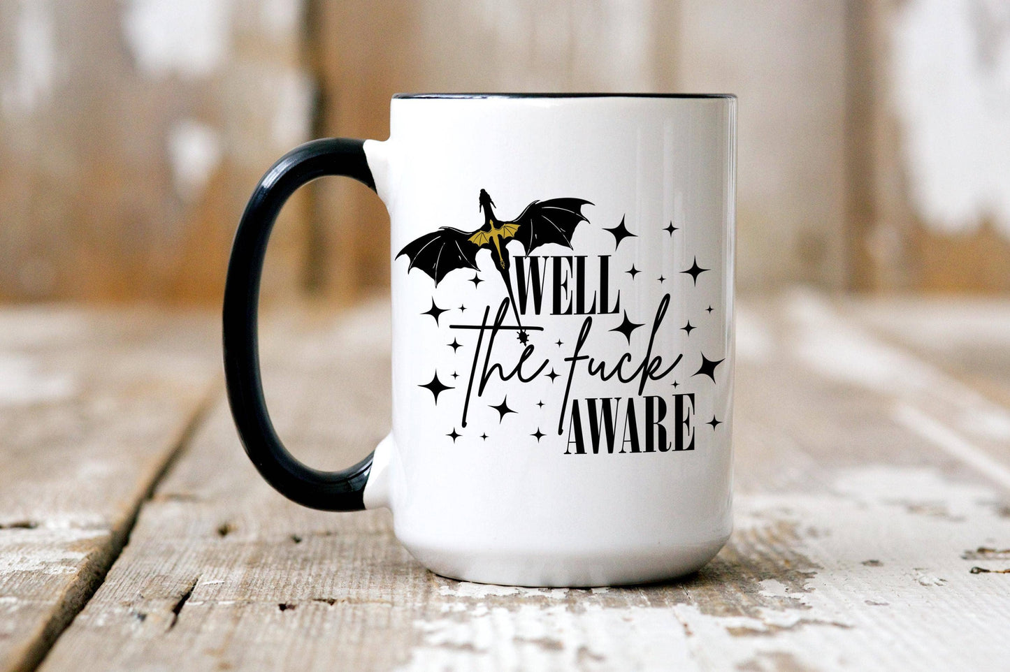 Well The Fuck Aware Mug, Trendy Bookish Tea Coffee Mug