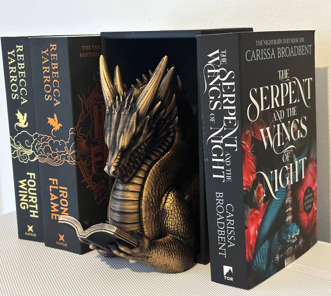 Dragon Book Nook & Bookend Fantasy Dragon Inspired