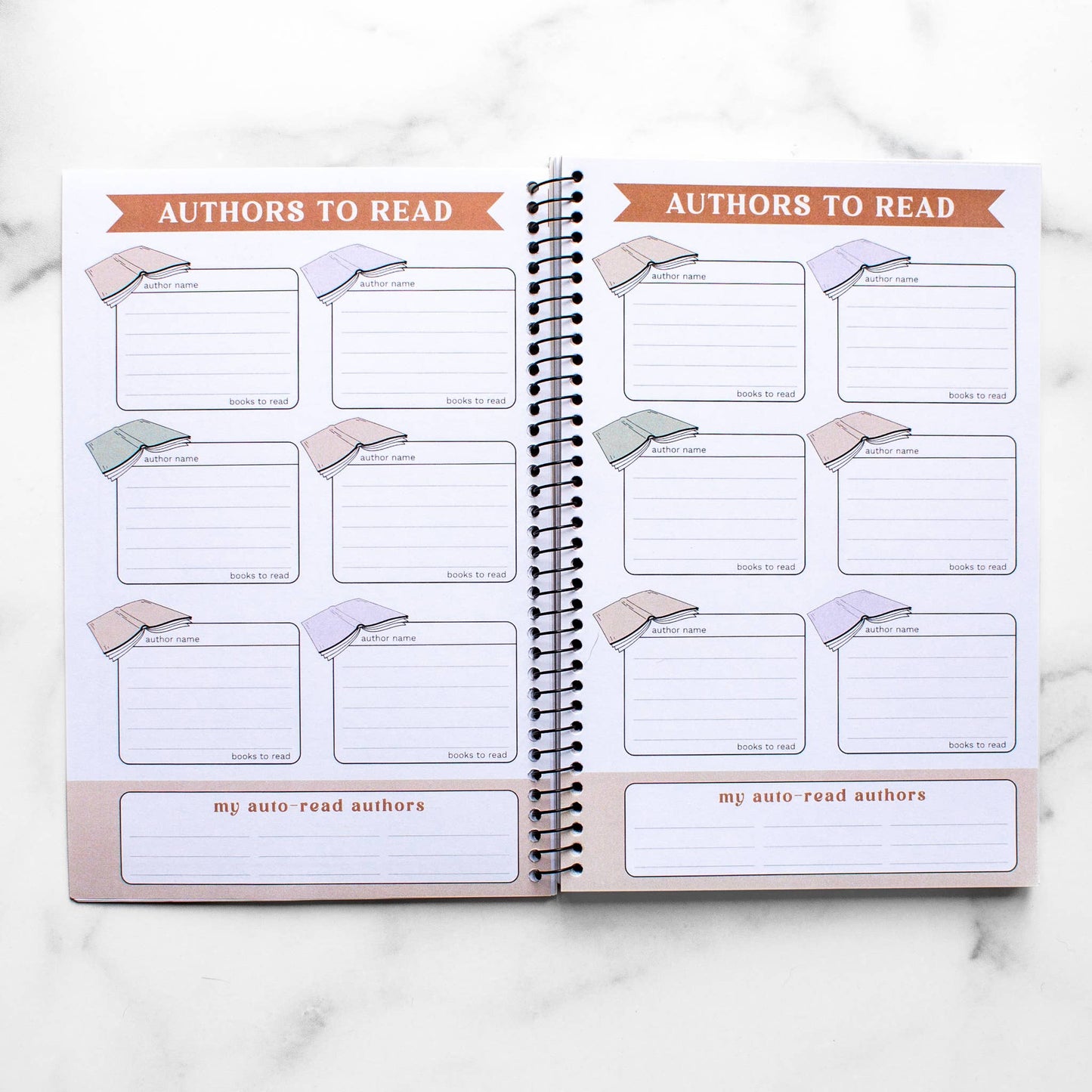 Novelly Yours - Reading Tracker - Undated Spiral Softcover Book Journal