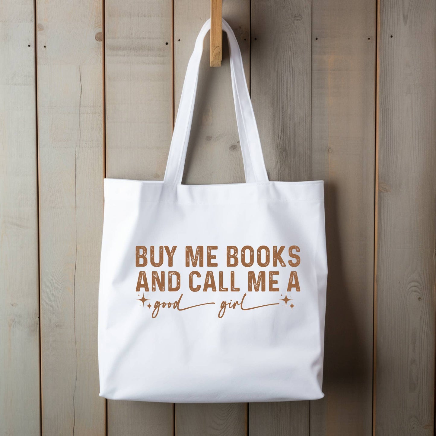 BUY ME BOOKS *THICK* 100% cotton canvas  tote bag