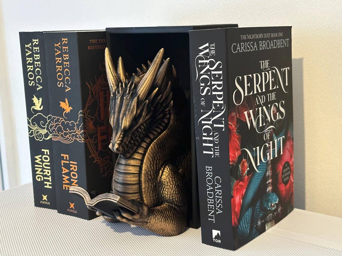 Dragon Book Nook & Bookend Fantasy Dragon Inspired
